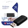 VERBATIM PINSTRIPE FLASH DRIVE USB 2.0 16GB PINSTRIPE-VER49063