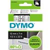 DYMO NASTRO DYMO TIPO D1 (12MMX7M) NERO/BIANCO 450130
