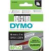 DYMO NASTRO DYMO TIPO D1 (19MMX7MT) NERO/BIANCO 458030