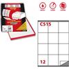 MARKIN Etichetta adesiva C/515 bianca 100fg A4 70x72mm (12et/fg) Markin