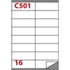 MARKIN Etichetta adesiva C/501 bianca 100fg A4 105x36mm (16et/fg) Markin