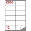 MARKIN Etichetta adesiva C/504 bianca 100fg A4 105x48mm (12et/fg) Markin