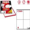 MARKIN Etichetta adesiva C/505 bianca 100fg A4 105x140mm (4et/fg) Markin