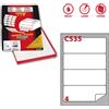 MARKIN Etichetta adesiva C/535 bianca 100fg A4 190x61mm c/angoli arrot. (4et/fg) Markin