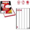 MARKIN Etichetta adesiva C/516 bianca 100fg A4 40x297mm (5et/fg) Markin