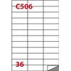 MARKIN Etichetta adesiva C/506 bianca 100fg A4 70x24,75mm (36et/fg) Markin