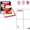 MARKIN Etichetta adesiva C/519 bianca 100fg A4 105x148,5mm (4et/fg) Markin