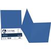 FAVINI 50 cartelline semplici LUCE 200gr 25x34cm blu prussia FAVINI