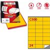 MARKIN Etichetta adesiva C/500 giallo 100fg A4 70x36mm (24et/fg) Markin