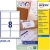 AVERY - J8165-25 - Etichetta adesiva j8165 bianca 25fg a4 99,1x67