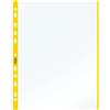 FAVORIT 10 BUSTE FORATE 21x29.7cm C/BANDA COLORE GIALLO 01/0165