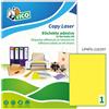 TICO Etichetta adesiva LP4F giallo fluo 70fg A4 210x297mm (1et/fg) Tico
