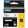 DYMO NASTRO POLIESTERE PERMANENTE 12mm x 5.5mt nero su bianco 18483 RHINO