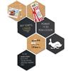 SECURIT Set LAVAGNE DA PARETE Wall Hexagon Securit