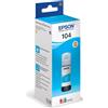 EPSON CARTUCCIA INCHIOSTRO 104, FLACONE CIANO DA 65 ml
