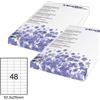 STARLINE Etichetta adesiva bianca 100fg A4 52,5x25mm (48et/fg) STARLINE