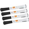 NOBO Blister 4 pennarelli Glide per lavagne bianche punta tonda colore Nero Nobo