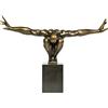 Kare Design Statuetta Decorativa Athlet, Oro, 52x75x23m, Grande, Uomo Atleta, Scultura, Fitness
