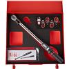 USAG U08112006 Assortimento con Chiave dinamometrica (200 NM) ed innesti, Rosso