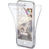 delightable24 NALIA 360 Gradi Cover compatibile con Apple iPhone 6 6S, Totale Custodia Protezione Silicone Trasparente Sottile Full-Body Case Morbido Cellulare Ultra-Slim Protettiva Bumper Guscio - Transparent