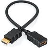 deleyCON 0,5m HDMI Prolunga - Compatibile con HDMI 2.0a/b/1.4a - UHD 4K HDR 3D 1080p 2160p ARC - High Speed con Ethernet - Nero