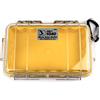 PELI 1040 Micro Case, Custodia protettiva per telefoni cellulari e piccoli apparecchi, IP67 Impermeabile, Capacità di 0,7L, Prodotto in USA, Colore Trasparente/Giallo