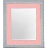 FRAMES BY POST Cornice portafoto Argentata con passepartout 30,5 x 25,4 cm, Dimensioni Immagine 23,9 x 17,8 cm, in plastica e Vetro, Supporto Rosa, 12 x 10 Image Size 9 x 7 inch