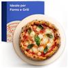 resistente agli urti termici pietra rotonda per pizza in ceramica per pizza e pizza 40 x 40 x 1,3 cm pietra da forno ideale per barbecue e griglia Pietra per pizza 