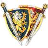Liontouch - Set di 2 Spade e 2 Scudi da Cavaliere per Ragazzi, Blu/Rosso - età 3-8 Anni | Stile Medievale in Gommapiuma Resistente e Sicura | Armi e Accessori per Giochi di Ruolo in Costume
