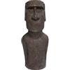 Kare Design figura decorativa Easter Island, marrone, ceramica, fatto a mano, figura decorativa per pavimento, decorazione casa etno, 80x34x26cm (A/L/P)
