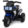HOMCOM Moto Elettrica per Bambini 3-5 Anni (max. 25kg) con 3 Ruote, Luci e Suoni, Batteria 6V, Blu e Nero, 86x42x52cm
