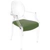 MYAREADESIGN IL CUSCINO per sedia KARTELL LOUIS GHOST - LOUIS-GRETA-12-GREEN
