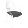 MYAREADESIGN IL CUSCINO per sedia KARTELL LOUIS GHOST - LOUIS-GRETA-28-GREY