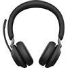 Jabra Evolve2 65 Wireless PC Headset - Noise Cancelling Microsoft Teams Certified Stereo Headphones With Long-Lasting Battery - USB-A Bluetooth Adapter - Black