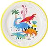 Talking Tables Piatti di Carta Dinosauri per Feste di Compleanno, Baby Shower, Confezione da 8, 23 cm, Dinoplates