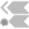 Fodlon 20 Pezzi Staffa Angolare Piatta, Staffe Angolari in Acciaio Inox Piastre di Connessione, Squadrette Angolar a Forma di L con Viti per Mobili in Legno (80 x 80 mm)