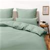 Blumtal Copripiumino Matrimoniale 250x200 e Federe 50x80 - Set di Lenzuola in microfibra extra morbida certificata Oeko-Tex, Set Copripiumino Matrimoniale con 2 Federe - 3 pezzi - Verde Chiaro