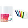 Favorit Coprilibri Formato Maxi 36 X 57 Trasparenti, Finitura Liscia, Conf. Da 10 Pezzi & Copri Quaderni Con Etichetta, 10 Pezzi, A4, Trasparenti E Multicolori