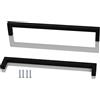 ANSIEDIO 2 pezzi Maniglie per Mobile Nero Acciaio Inox Maniglie Armadio Maniglie per Cucina Distanza Fori 224 mm