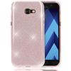 NALIA Custodia compatibile con Samsung Galaxy A5 2017, Glitter Copertura in Silicone Protezione Sottile per Cellulare, Slim Cover Case Protettiva Scintillio Telefono Bumper, Colore:Pink