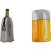 Vacu Vin Refrigeratore per Champagne Attivo - Platino & Refrigeratore per Birra/Lager Attivo