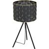 EGLO Marasales lampada da tavolo, lampada da comodino in tessuto e metallo | in nero e ottone, lampada da soggiorno, lampada con interruttore, E27