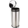 Amazon Basics Pattumiera con chiusura ammortizzata, Rotondo, 30 l, 7.9 Gallon, Argento