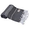 Bersuse 100% Cotone - Anatolia - Asciugamano Turco Telo Mare - Nero