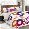 Italian Bed Linen Parure Copripiumino Ki-OSA, 603, Singolo