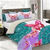 Italian Bed Linen Parure Copripiumino Ki-OSA, 609, Piazza e Mezza