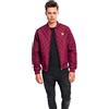 Urban Classics Diamond Quilt-Giacca in Nylon, Bordeaux, XL Uomo