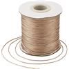 Craftdady Cordino cerato intrecciato 185 metri (169 metri), corda cerata in poliestere imitazione pelle 0,5 mm per collane fai da te braccialetti creazione di gioielli, Burlywood
