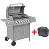 vidaXL AX Barbecue Grill Griglia LPG Butano Propano Fornelli Ruote Termometro New 41909