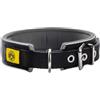 HUNTER Neoppren Reflex BVB - Collare per cani in nylon, imbottito, riflettente, 45 (S-M), colore: nero/giallo